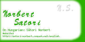 norbert satori business card
