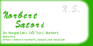 norbert satori business card